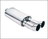 Oval Muffler With Dual DTM Tip