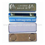 Magnetic Badge With Metal Back