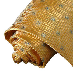 Gold Woven Silk Tie