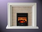 limestone fireplace