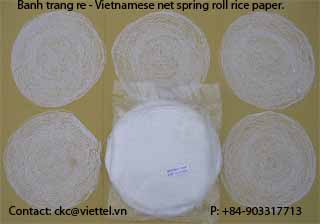 Frozen net spring roll rice paper