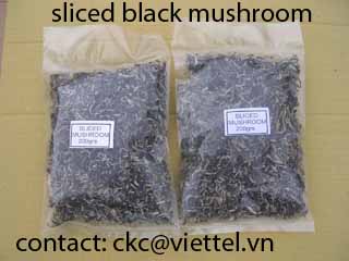 Sliced black fungus ear mushrom