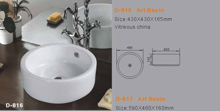 Above Counter Ceramic Sinks