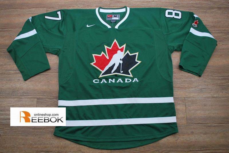 Sidney Crosby green Team Canada ice hockey jersey 