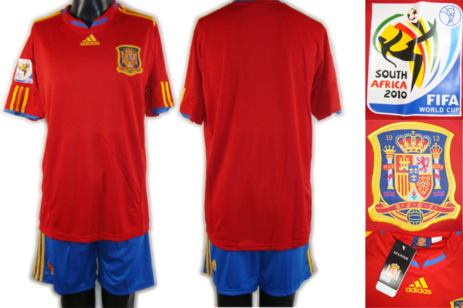 Spain National Team 2010 World Cup Soccer Jersey 