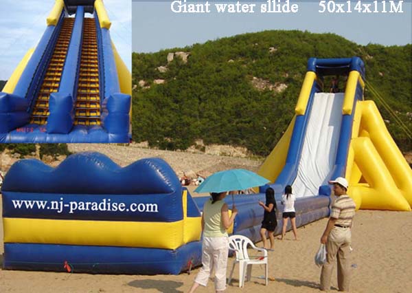 Inflatable water slide