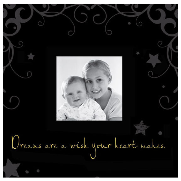 Black Caption Photo Frame