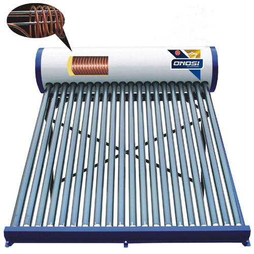 Compact Pressurized Solar Water Heater With Inner Copper Coil