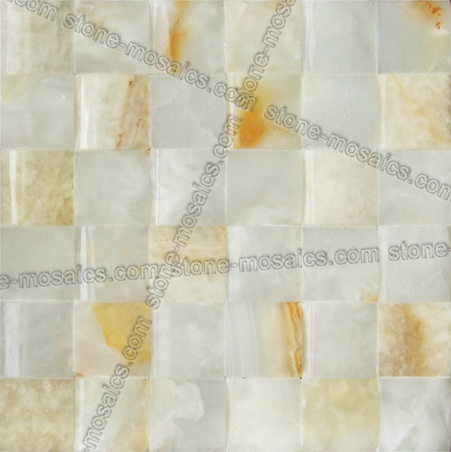 white onyx mosaic tile