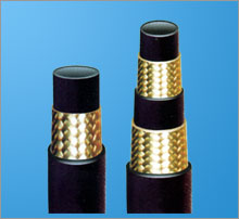 High pressure, steel wire reinforced rubber covere