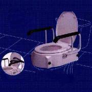 Raised Toilet Seat with Armrest