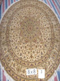 Oval silk carpet 