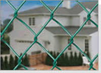 gal. diamond wire mesh, PVC coated chain linkfence