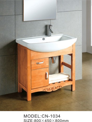 Solid Wood Bathroom Storage Furniture