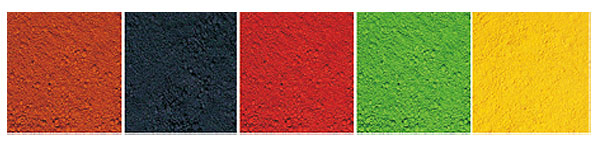 Iron Oxide Red, Yellow, Brown, Green etc