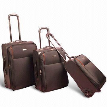 Unique Design Luggage Set with Zip and Mesh Pocket