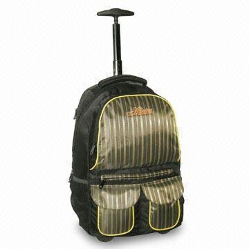 Laptop Bag with Self-locking Single Pole Handle 