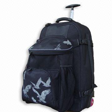 2-in-1 Fashionable Trolley Backpack with PU wheels