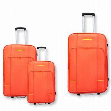 3-piece Luggage Set, Made of 1200D Polyester 