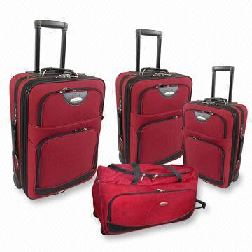 Trolley Case with Bag, Made of 1200D Polyester