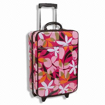 Flower Printing Fabric School Trolley Case 