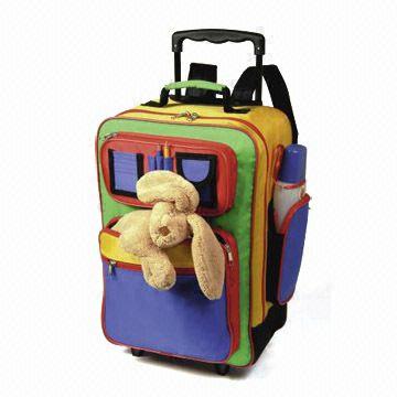 Children Trolley Backpack with Telescopic Trolley 