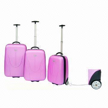 ABS Trolley Set with Retractable Towing Handles