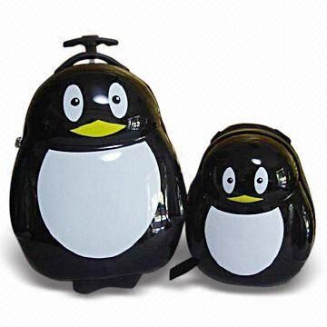 Kid's Pinguan Trolley Backpacks with 600D Poly