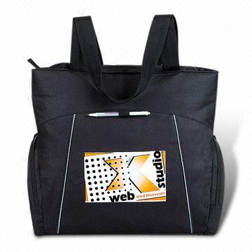 Laptop Tote Bag with Built-in Organizer Panel 