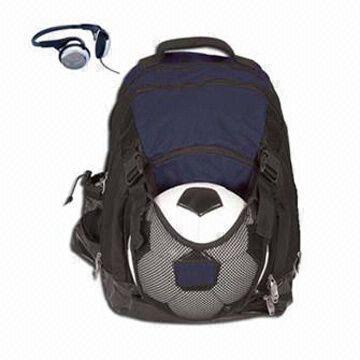 Azo-free Football Backpack, Made of Polyester