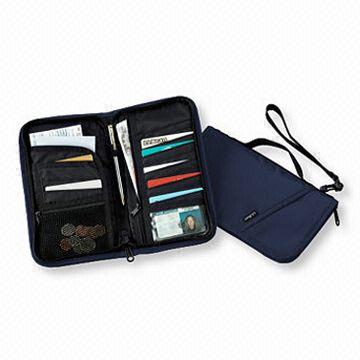 Passport Holder/Ticket Organizer, Made of 420D