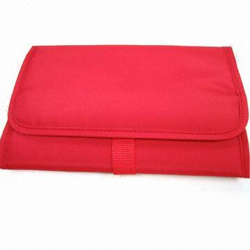 Microfiber Cosmetic Bag with Three Folds