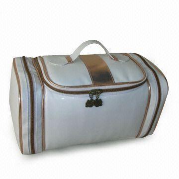 Cosmetic Bag with PVC Handle and 190T Lining