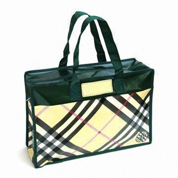 Shopping Bag with Zipper for Closure