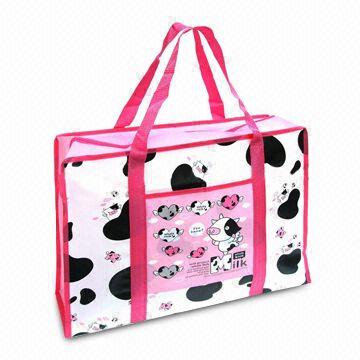 Fabric Shopping Bag with Zipper for Closure