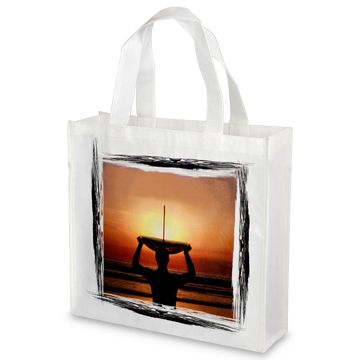 Fabric Shopping Bag with Zipper for Closure