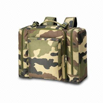 Military Bag with Two Zipper Compartments in Front