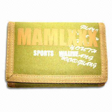 600D Nylon Men's Sports Trifold Ripper Wallet