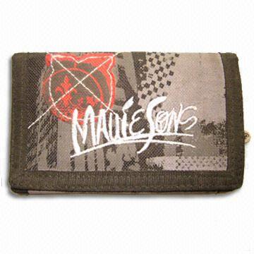 600D Nylon Men's Sports Trifold Ripper Wallet 