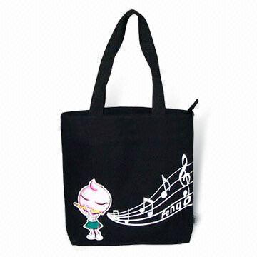 Canvas Tote Bag, Closed by Top Zipper