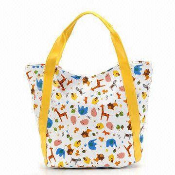 Canvas Tote Bag with Lovely Animals Printing