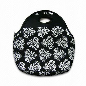 Lunch Bag, Made of Neoprene, with Flower Pattern