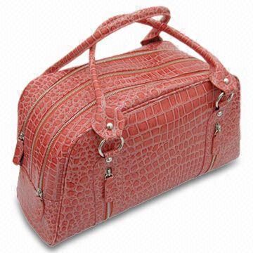 Handbag with Pink Stone Pattern PVC