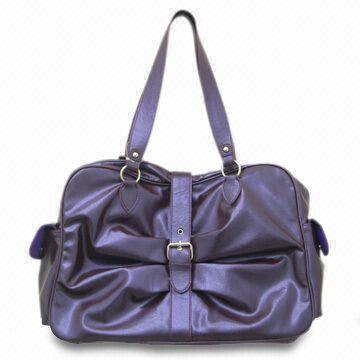 PVC handbag, with Purple Pearlite PVC