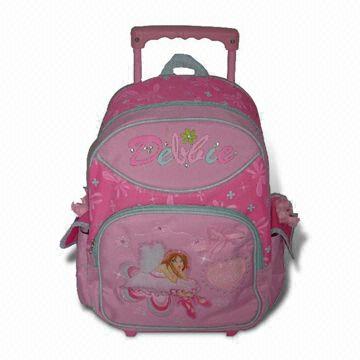 Trolley School Bag, Made of 300D Polyester