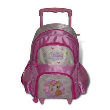 Trolley School Bag, Made of 600D, Colors, Designs