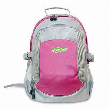 School Bag with Bottle and Front Zipper Compartmen