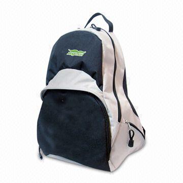 School Bag with Embroidery and Side Zipper 