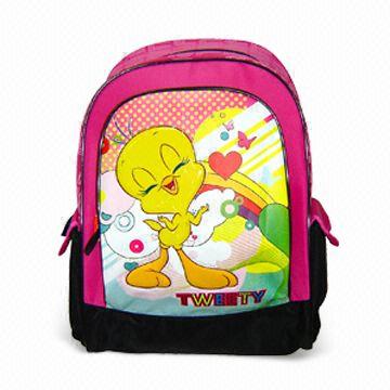 16-inch School Bag, Made of Microfiber