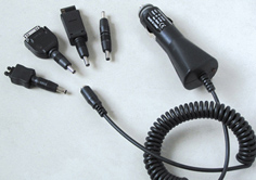 Car charger with 4 connectors